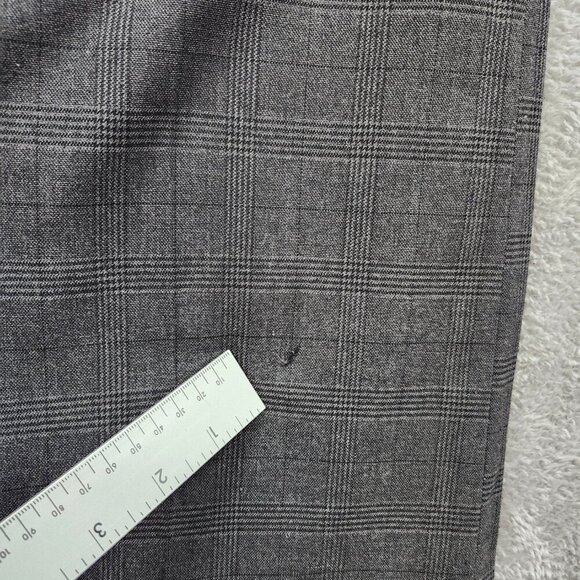 Smart Set Womens Pants Size 8 Reg Wide Leg Flaw Pockets High Waist Grey Check - Picture 3 of 15